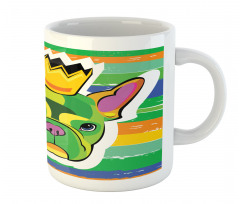 Crowned Dog Colorful Mug