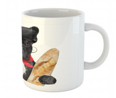 French Dog Red Wine Mug