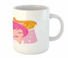 Pink Haired Woman Mug