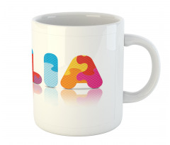 Puzzle Style Letters Mug