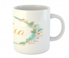 Frame of Flowers Ferns Mug