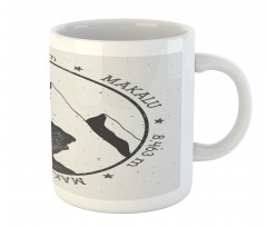 Greyscale Mountain Design Mug