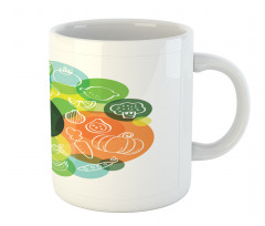 Doodle Vegan Pattern Mug