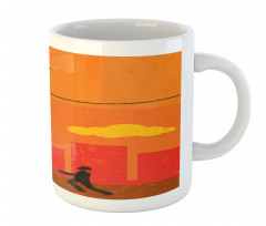 Men Walk Tightrope Net Mug