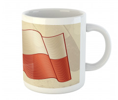 Flapping Flag Motif Mug