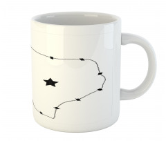 Barbed Wire Map Mug