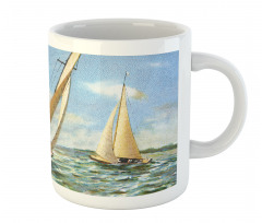 Sailing Wavy Sea Mug