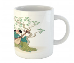 Woman Music Instrument Mug