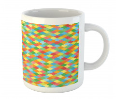 Diamond Form Diagonal Mesh Mug