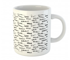 Blah Blah Words Mug