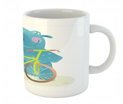 Hippo Child with Bicycle Mug