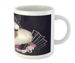 Fur Collar Lady Mug