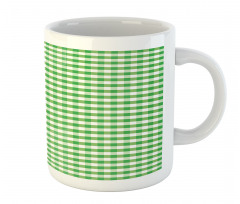 Green White Gingham Mug