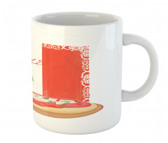 Italian Cuisine and Flag Mug