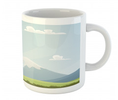 Cartoon Mountains Idyllic Mug