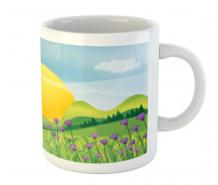 Mountains with Violets Mug