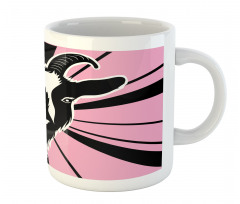 Graphic Goat Head Artwork Mug