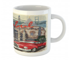 Vintage Collage Car Mug