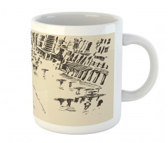 Cityscape Sketch Art Mug