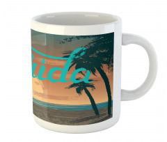 Grunge Sunset Coastline Mug