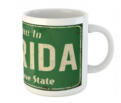 Old Rusty Road Sign Mug