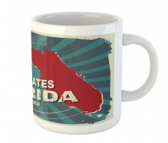 Retro Old City Map USA Mug