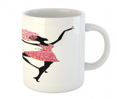 Floral Woman Dancing Mug