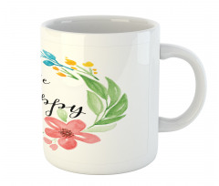 Watercolor Floral Wreath Mug