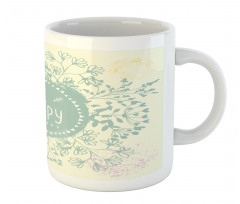 Doodle Wreath Color Stains Mug