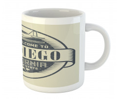 Stamp Airplane Welcome Mug