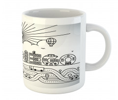 City Typography Letters Mug