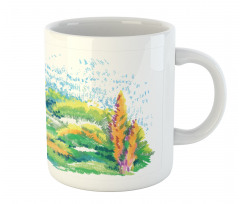 Floral Nature Meadow Trees Mug