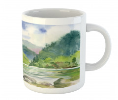 Summer River with Trees Mug