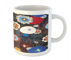 Psychedelic Floral Pattern Mug