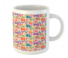 Capital Letters Doodles Mug