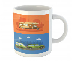 Touristic Camp Areas Colorful Mug