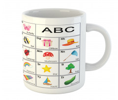 Squares with Letters Kids Mug