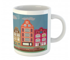 European Houses and Ships Mug