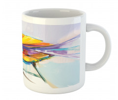 Oil Paint Art Flowers Mug