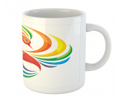 Rainbow Toned Bird Mug