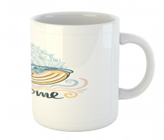 Whale Waves Pastel Mug