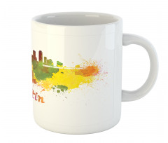 Clipping Path White Outlined Mug