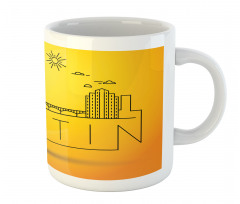 Minimal Texas Linear Skyline Mug