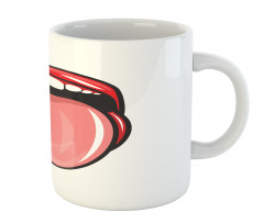 Open Mouth Tongue out Image Mug