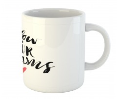 Hand Drawn Brush Lettering Mug