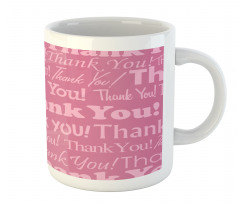 Thankful Message Pink Mug