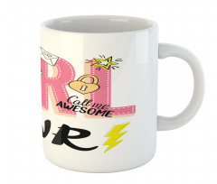 Girl Power with Hearts Mug