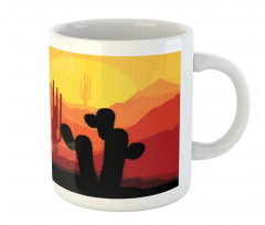 Cactus Silhouettes at Dusk Mug