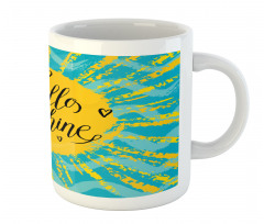 Sun Motif Stripes Mug