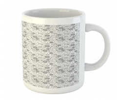 Game Equipment Doodling Art Mug